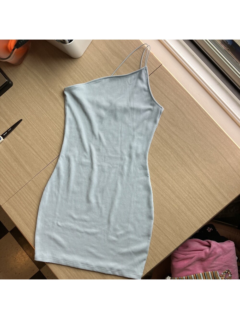 Coquette One Shoulder Asymmetical Rib Mini Cocktail Party Dress Small Fairy